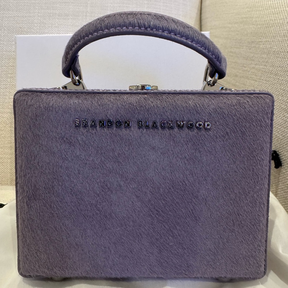 Brandon Blackwood MINI KENDRICK TRUNK Lavender Pony Hair